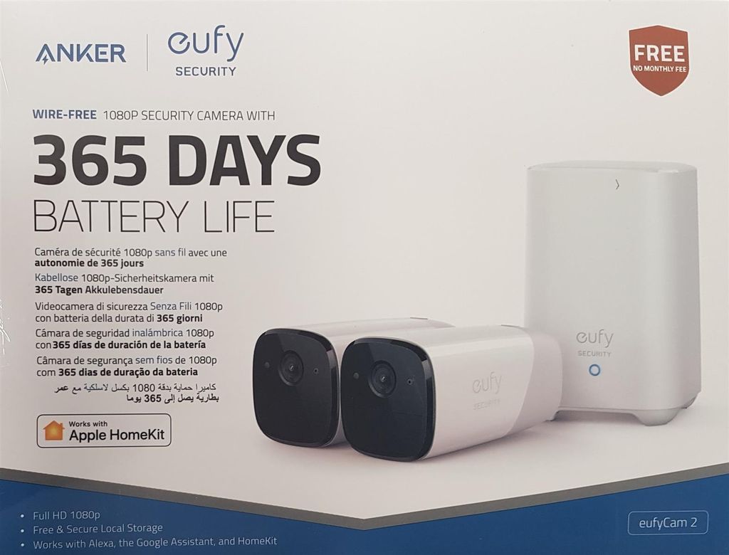 eufy Security eufyCam 2C 2+1 kabellose Überwachungskamera HD 1080p, IP67  wetterfest, Doppel-Kamera-Set