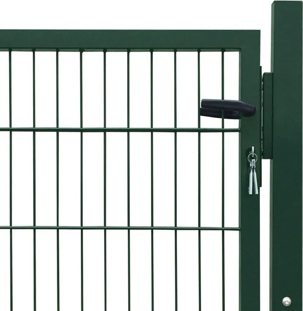 Portail extérieur en acier traité vidaXL vert 105x150 cm résistant - 3