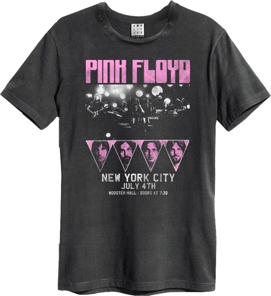 Amplified - "New York City" T-Shirt für Herren/Damen Uni GD926 (3XL) (Holzkohle/Pink)
