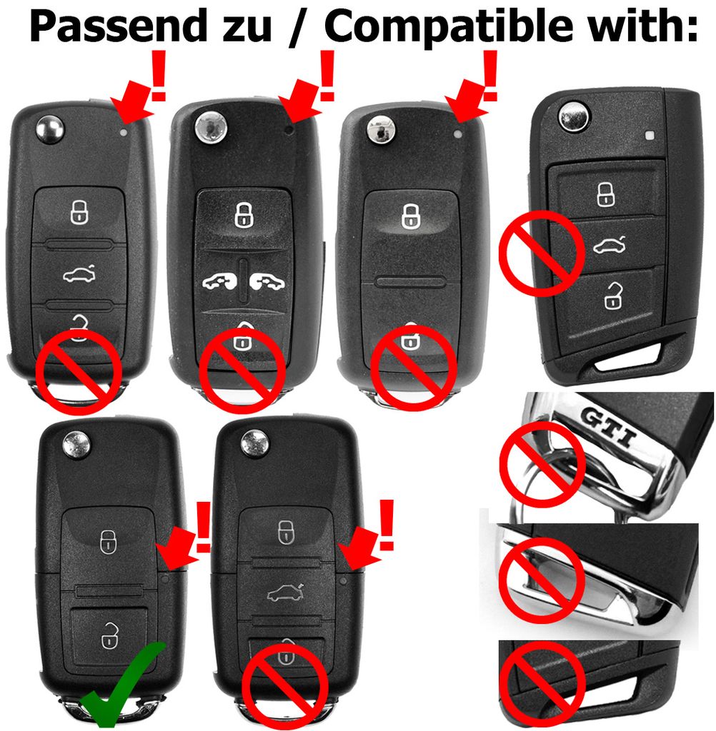 2X Schlüssel Batterie für VW Skoda Seat Golf 4 5 6 Polo Touran Eos Tiguan  Passat
