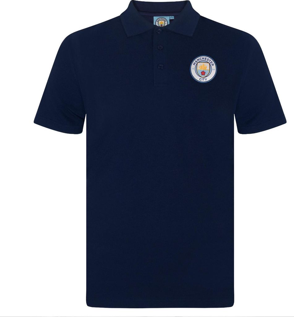 Manchester City FC - Poloshirt für Herren GF171 (3XL) (Dunkles Marineblau)
