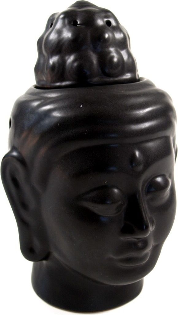 Duftlampe in Buddhaform - Buddha 3 Schwarz, Keramik, 15*10*10 cm, Duftlampen & Öllampen