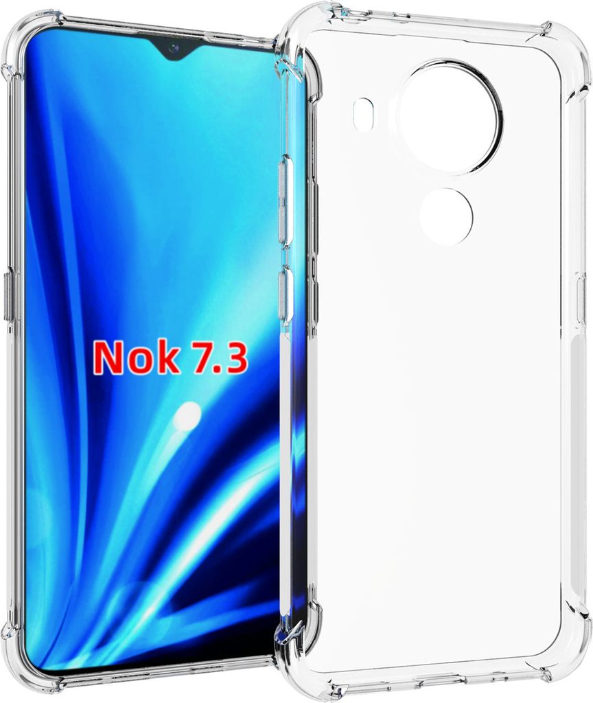 Nokia 7.3 Hülle, LaimTop Crystal Transparent Weich TPU Produktbild 