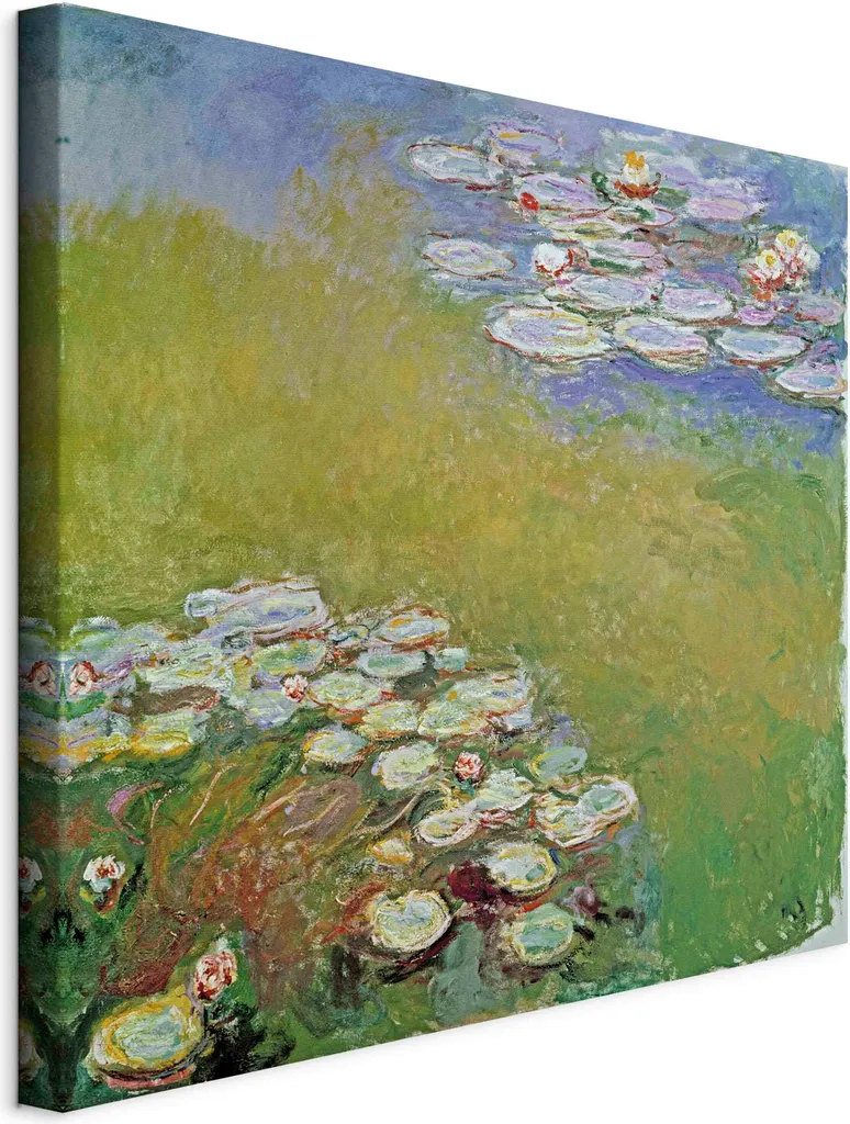 Quadro in tessuto non tessuto - Ninfee (Claude Monet) 60x60 cm Riproduzioni l-F-15005-b-a