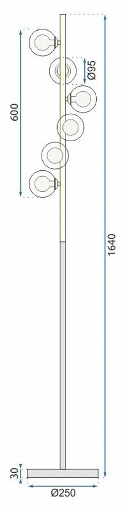 Lampe Toolight APP917-6F Noire - Éclairage Multi-Directionnel Design - 8