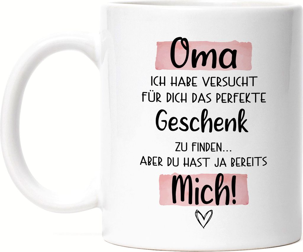 Oma Geschenk Emaille Tasse Omi Großmutter Geschenkidee Geburtstag Enkel Enkelin Enkelkinder