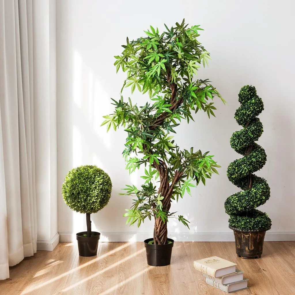 Plante d'intérieur artificielle décorative 160cm aspect naturel vert