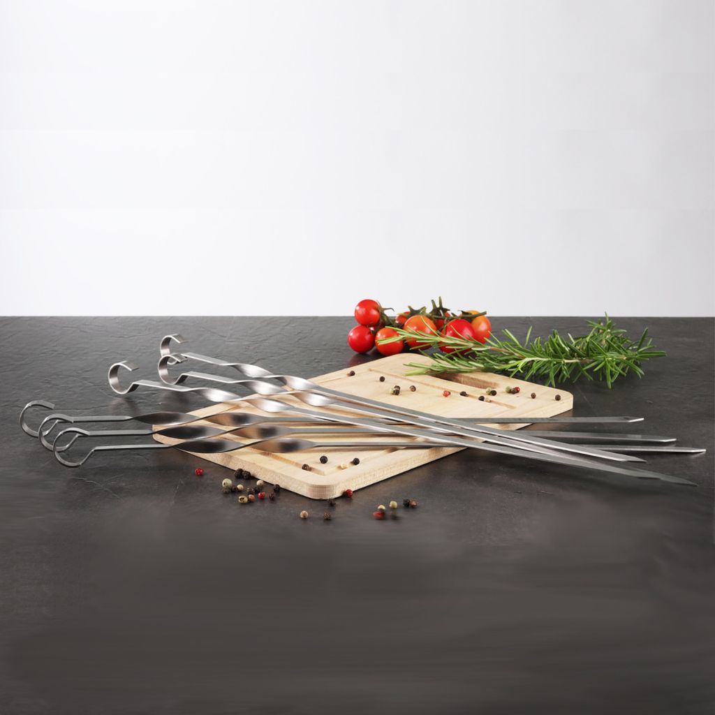Grillspieße/Schaschlikspieße - Edelstahl - L: 45cm - 6er Produktbild 8