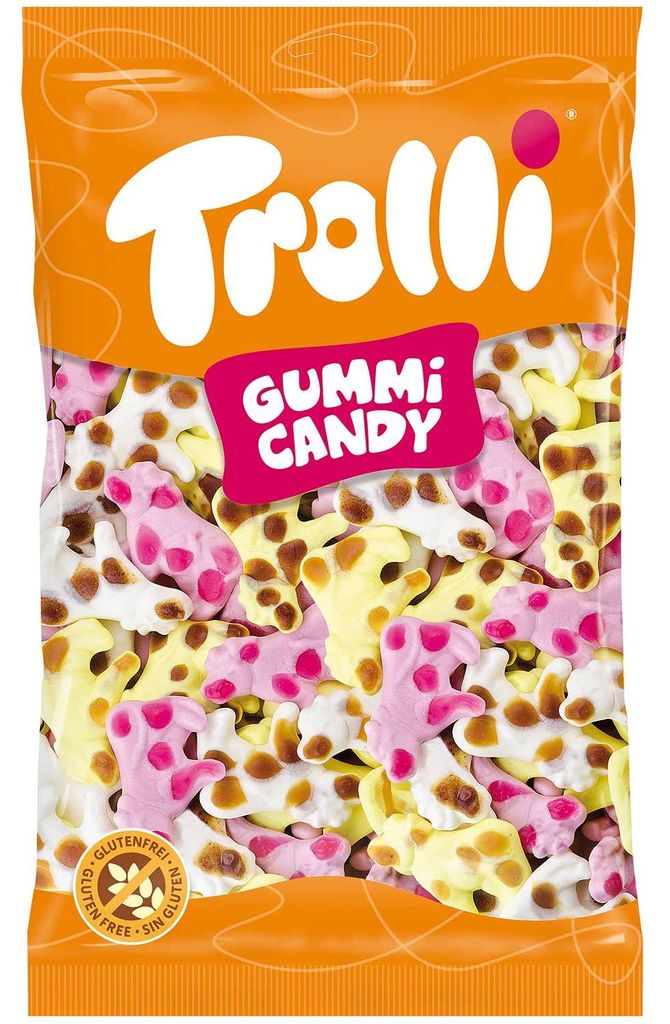 Trolli Melkkoe, suiker, fruitgummie, 1 kg zak Productafbeelding 