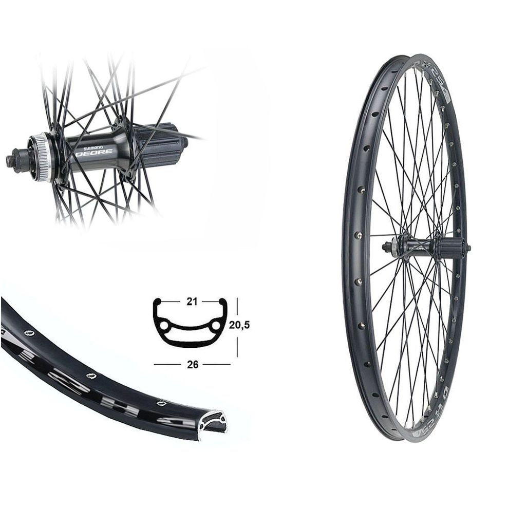 Bärwinkels 27,5'' H-Rad DH21 Deore FH-M5100 schwarz