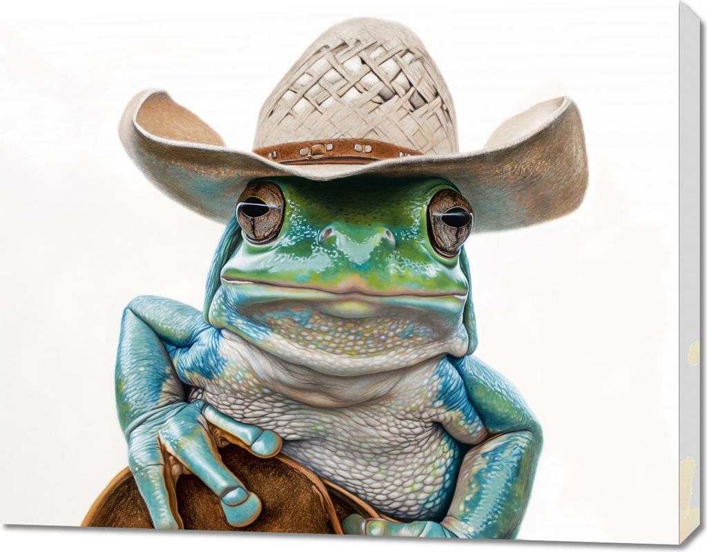Bild 90x70cm Cowboy aus dem Sumpf
