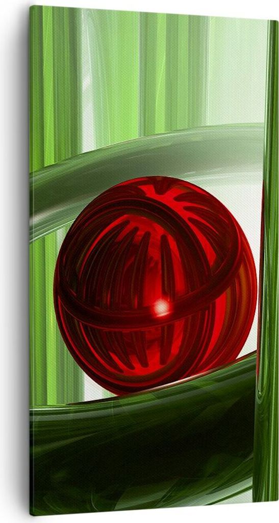 Bild auf Leinwand - Leinwandbild - Computergrafik 3d modern Komposition - 55x100cm - Wand Bild - Wanddeko - Leinwanddruck - Bilder - Kunstdruck - L...