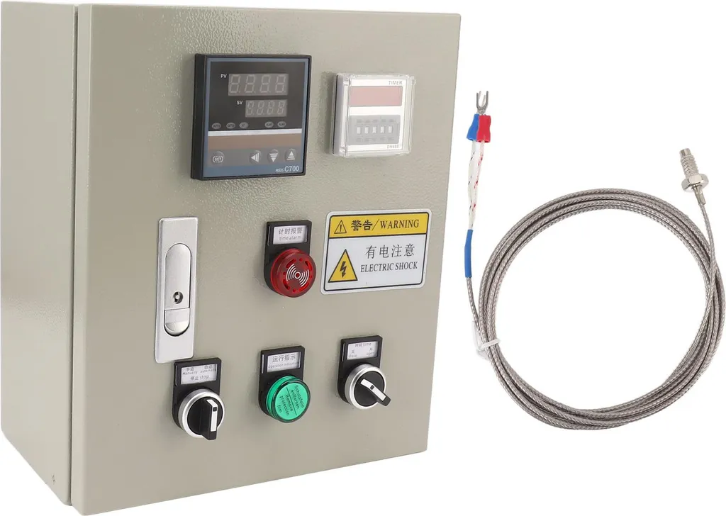 Régulateur de température PID numérique 0–400 °C 380V 15kW avec sonde