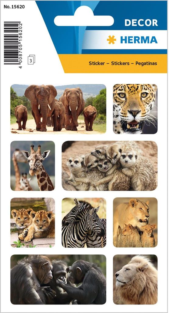 HERMA Schmucketikette Tiere Afrikas 0
