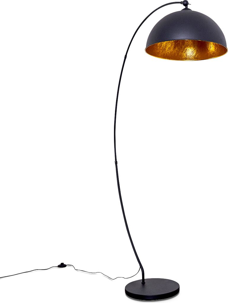 Aliena »Aliena« Vintage Stehleuchte aus Metall in Schwarz/Gold