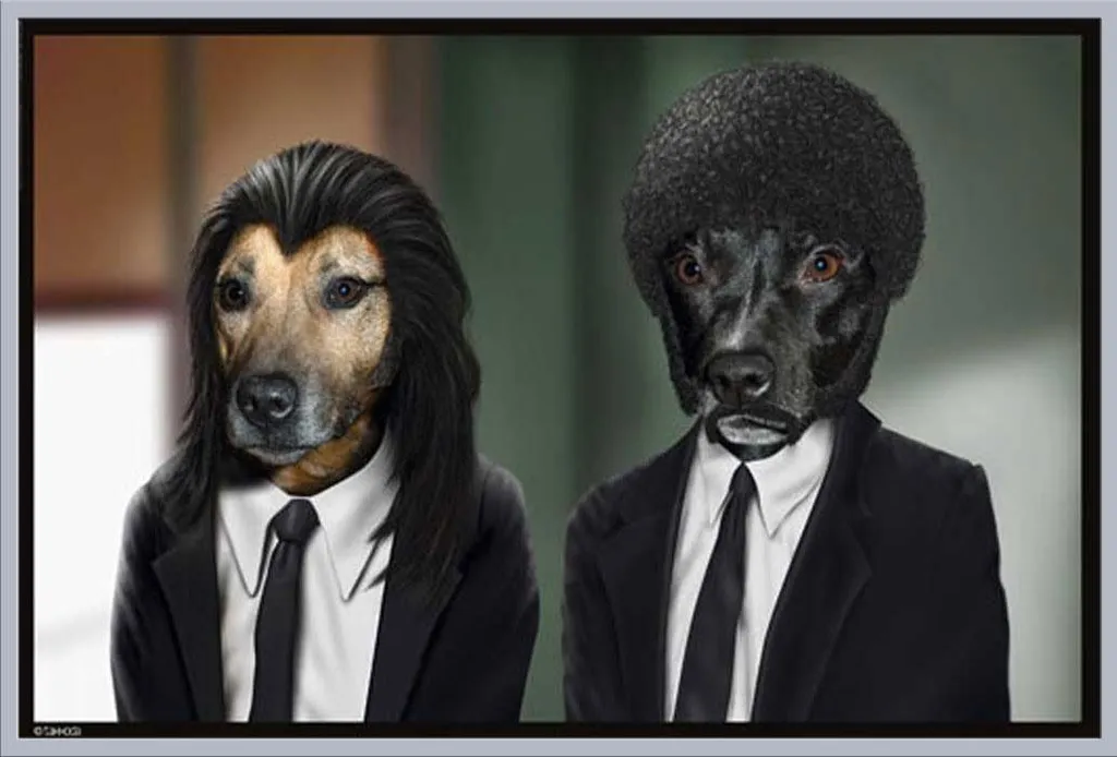 Affiche Pets Rock Hitdogs avec cadre Shinsuke Maxi argenté et acrylique
