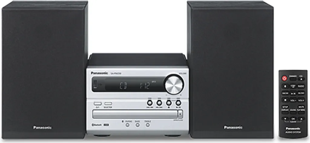 Panasonic SC-PM250 Microsystème CD Bluetooth 20W Argenté et Radio FM