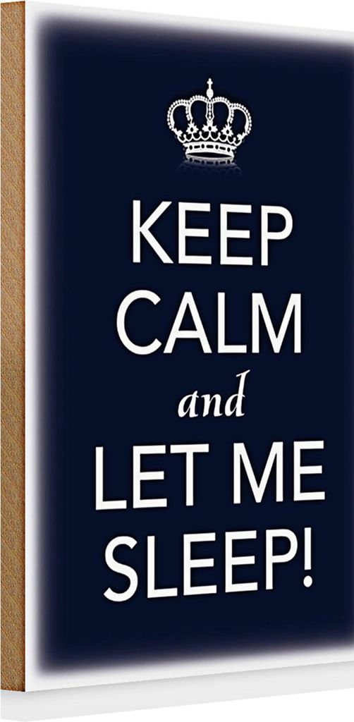 Holzschild Spruch 20x30cm Keep Calm and let me sleep