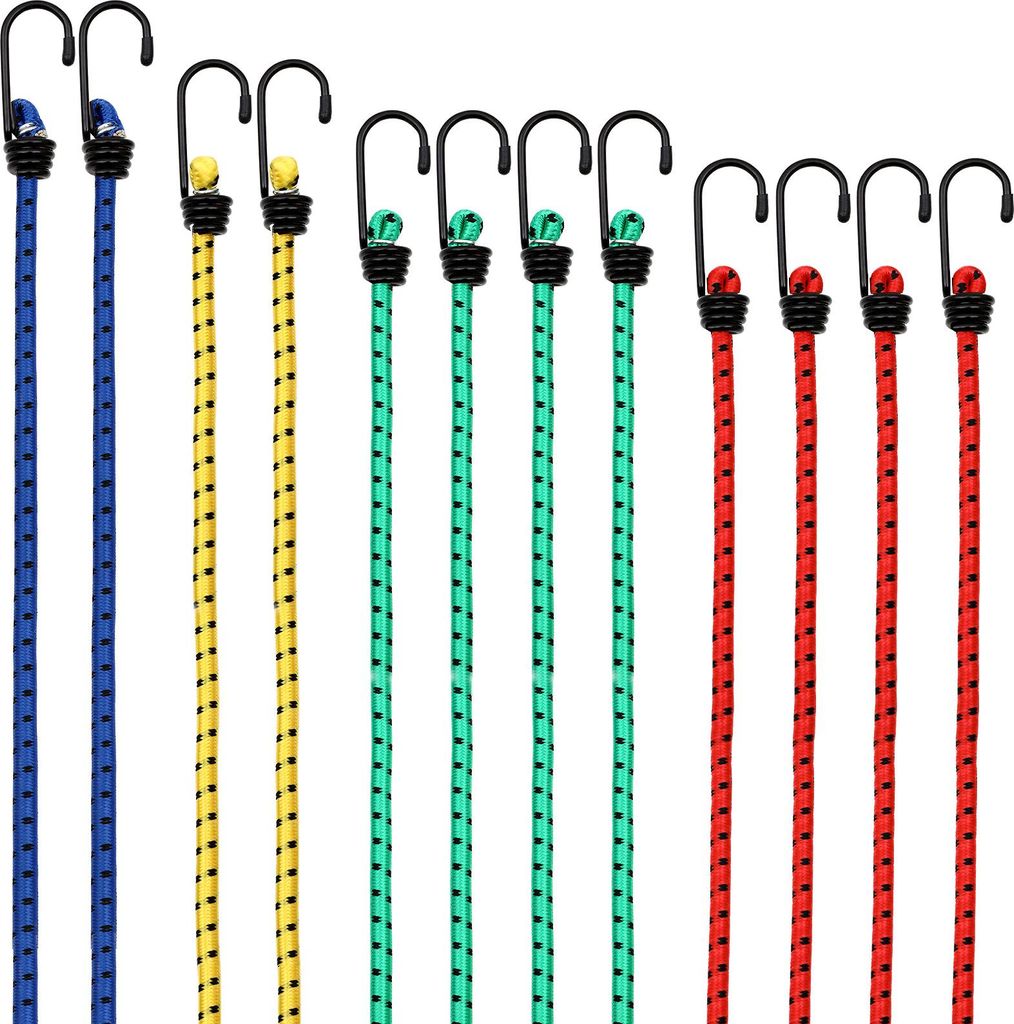 12x Tendeurs élastiques en caoutchouc crochets métalliques Image du produit 