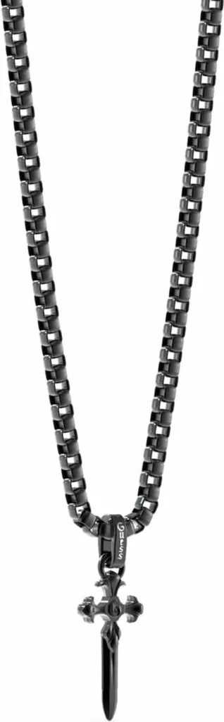 Collana Croce Uomo Guess JUMN04024JWBKT-U | Regalo Perfetto Acciaio