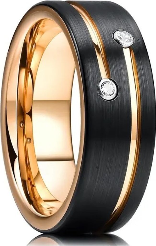 Eleganter Herrenring PA-32116 Schwarz/Gold 62mm KP32116 Produktbild 