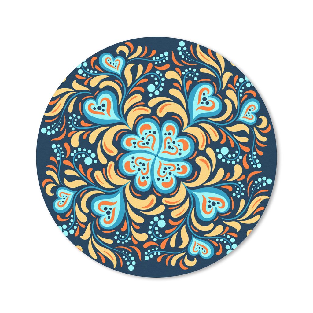 MuchoWow Mauspad Mousepad Vierblättriges Kleeblatt - Herz - Muster 50x50 cm - Mousepads - Maus Mat - Pad - Mausunterlage - Vinyl