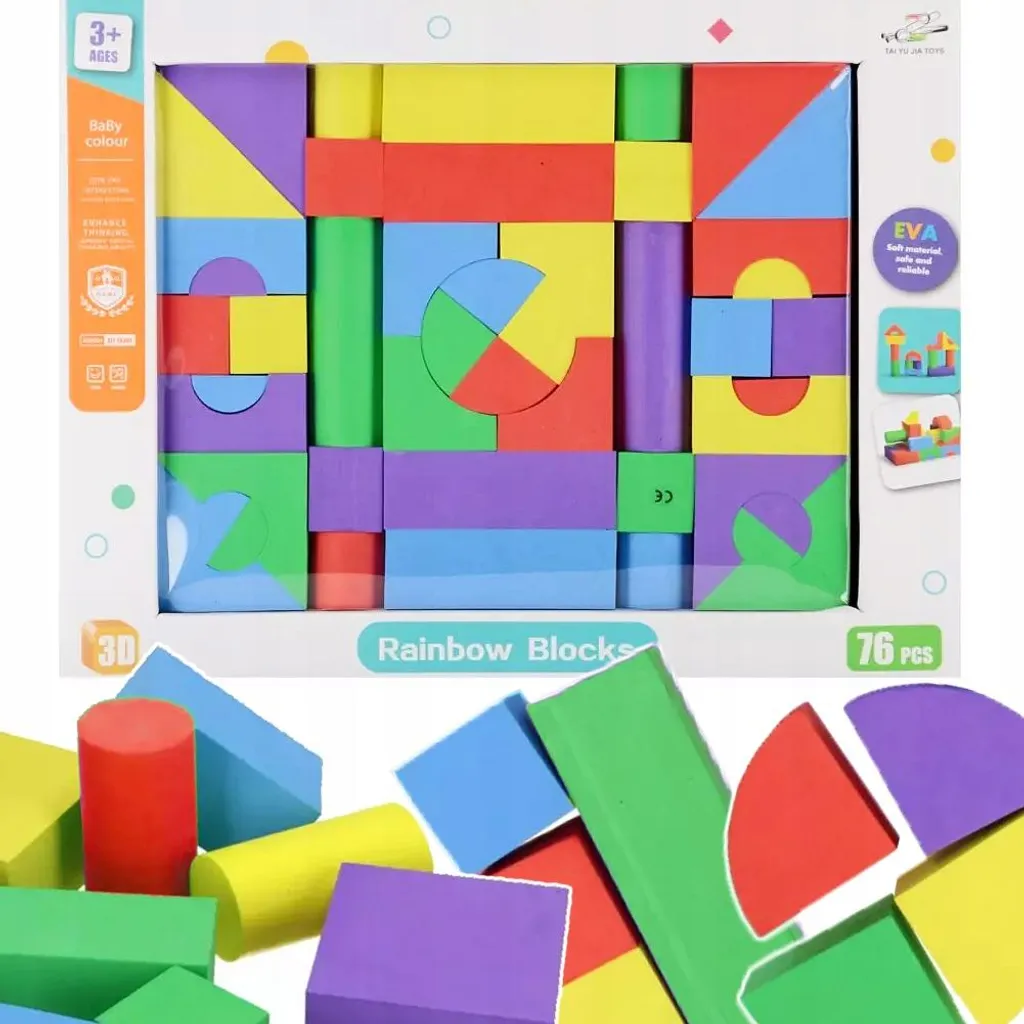 Blocs en mousse 76 pièces 41x31x9 Mc 4516 pour construction enfant