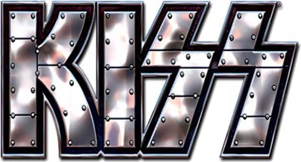 Regalo Fan KISS Spilla Metallo RO10391 Borchie Argento Nero Logo