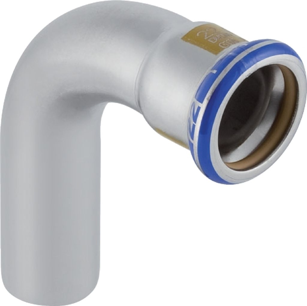 GE Mapress Edelstahl Bogen 90Gr d88,9 mit Einschubende (Gas)