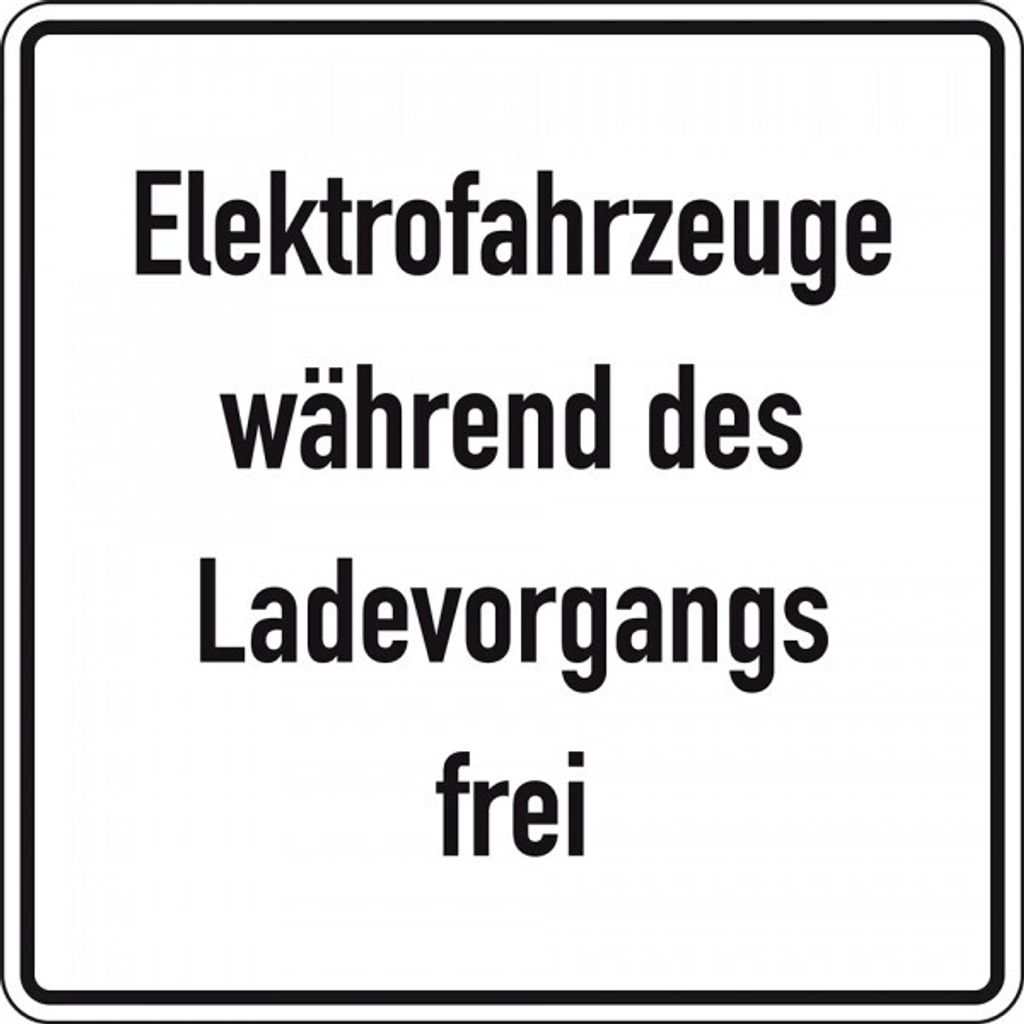 Schild I Hinweisschild Elektrofahrzeuge während des Ladevorgangs frei, Nr.102...