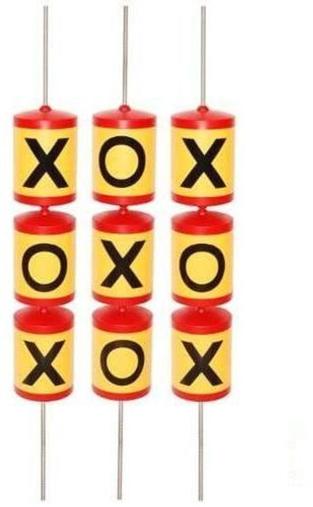 Tic-Tac-Toe Set - Gelb/Rot - Für Kinder - Wetterfest - Spielplatzzubehör