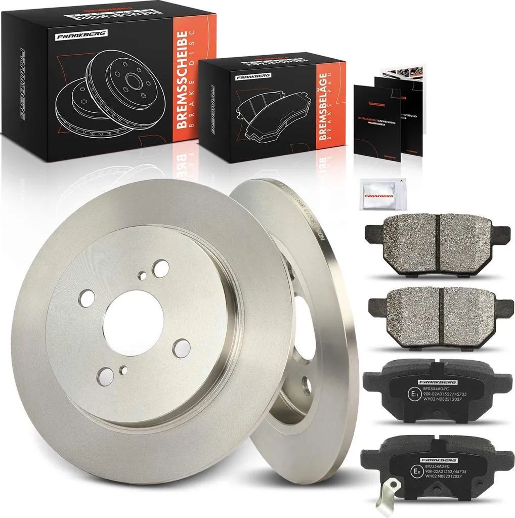 Kit disques et plaquettes de frein arrière pour Toyota IQ et Yaris P9