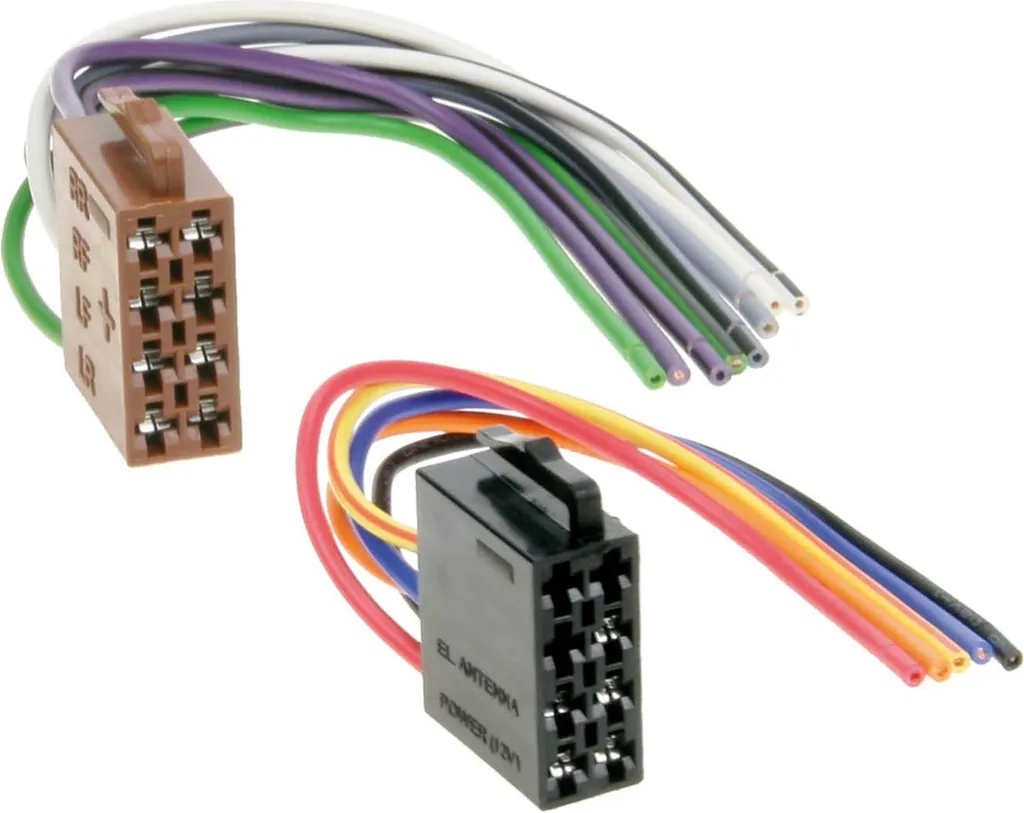 Faisceau autoradio universel ISO fils nus 15cm pack de 100 unités pro