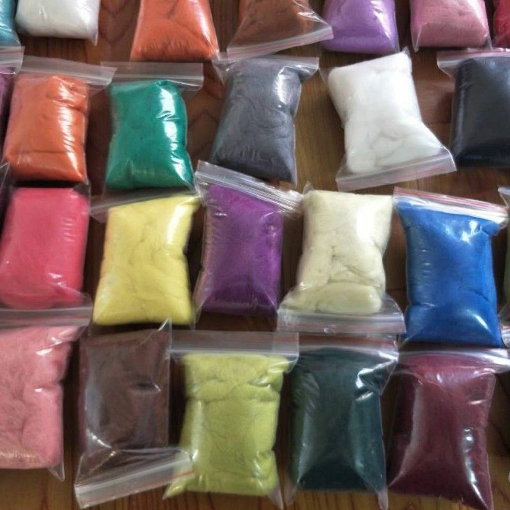 25 Farben Märchenwolle Filzwolle Trockenfilzen DIY SET