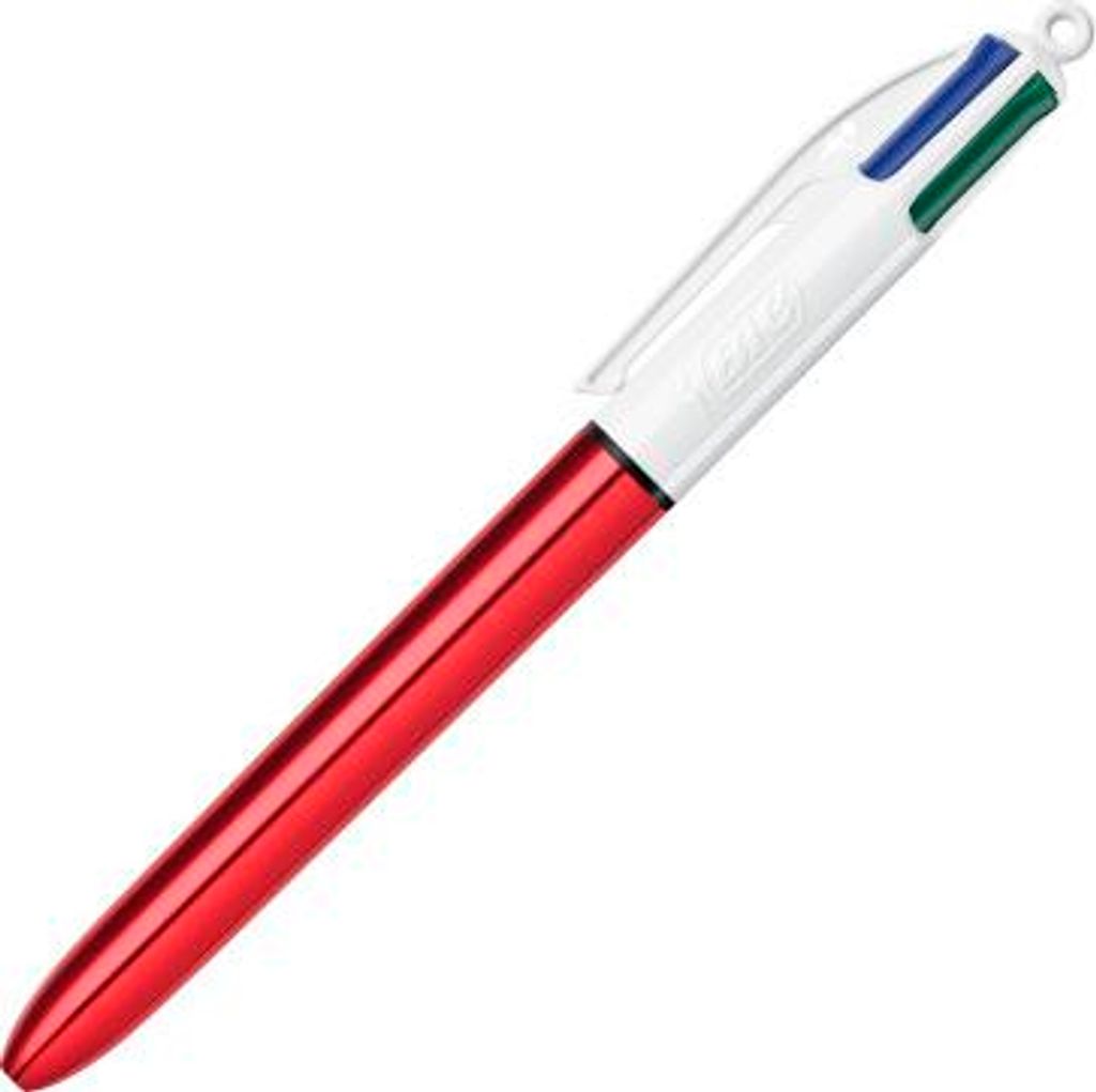 BIC Kugelschreiber 4 Farben Shine Case Rot Mix AST
