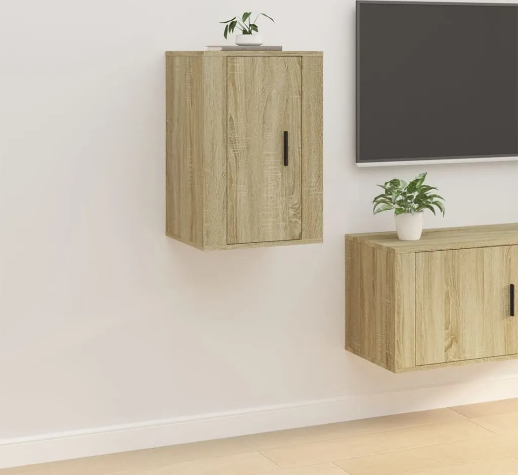 Parete TV Design Rovere Sonoma 40cm | Arredo Soggiorno Contemporaneo