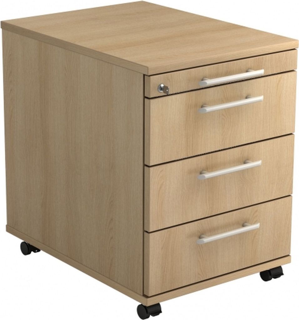 HAMMERBACHER AC30 Rollcontainer eiche 4 Auszüge 42,8 x 58,0 x 59,0 cm