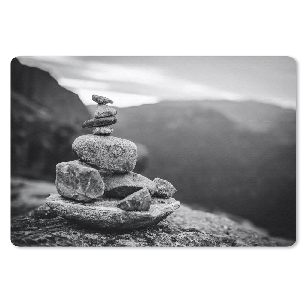 MuchoWow Mauspad Mousepad Balancierende Steine in Norwegen 27x18 cm - Mousepads - Maus Mat - Pad - Mausunterlage - Büroartikel - Desk Matten