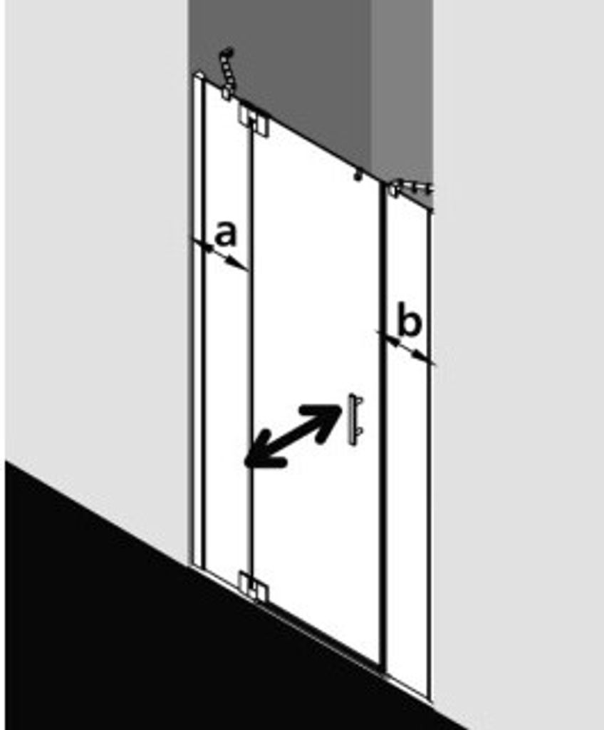 Kermi FX1GR15318VAK Pendeltür Filia XP 1GR 1530x