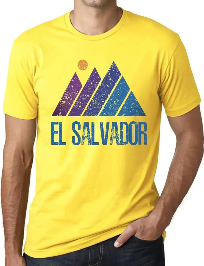 Herren Grafik T-Shirt Gebirge el salvador – Mountain El Salvador – Öko-Verantwortlich Vintage Jahrgang Kurzarm Lustige Druck Geburtstag Gesche...