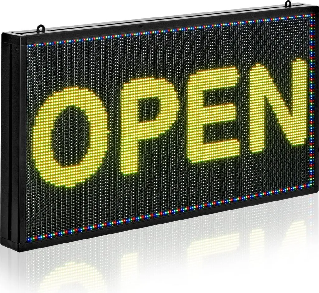 Panneau d'affichage LED défilant pliable 67x35cm pour commerce et club