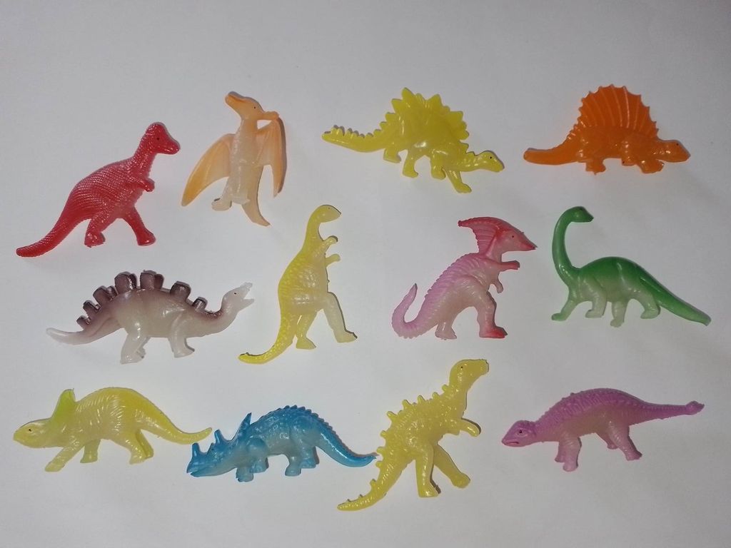 Dinos 12erSet nachtleuchtend, Dinosaurier Dino Spieltiere Produktbild 