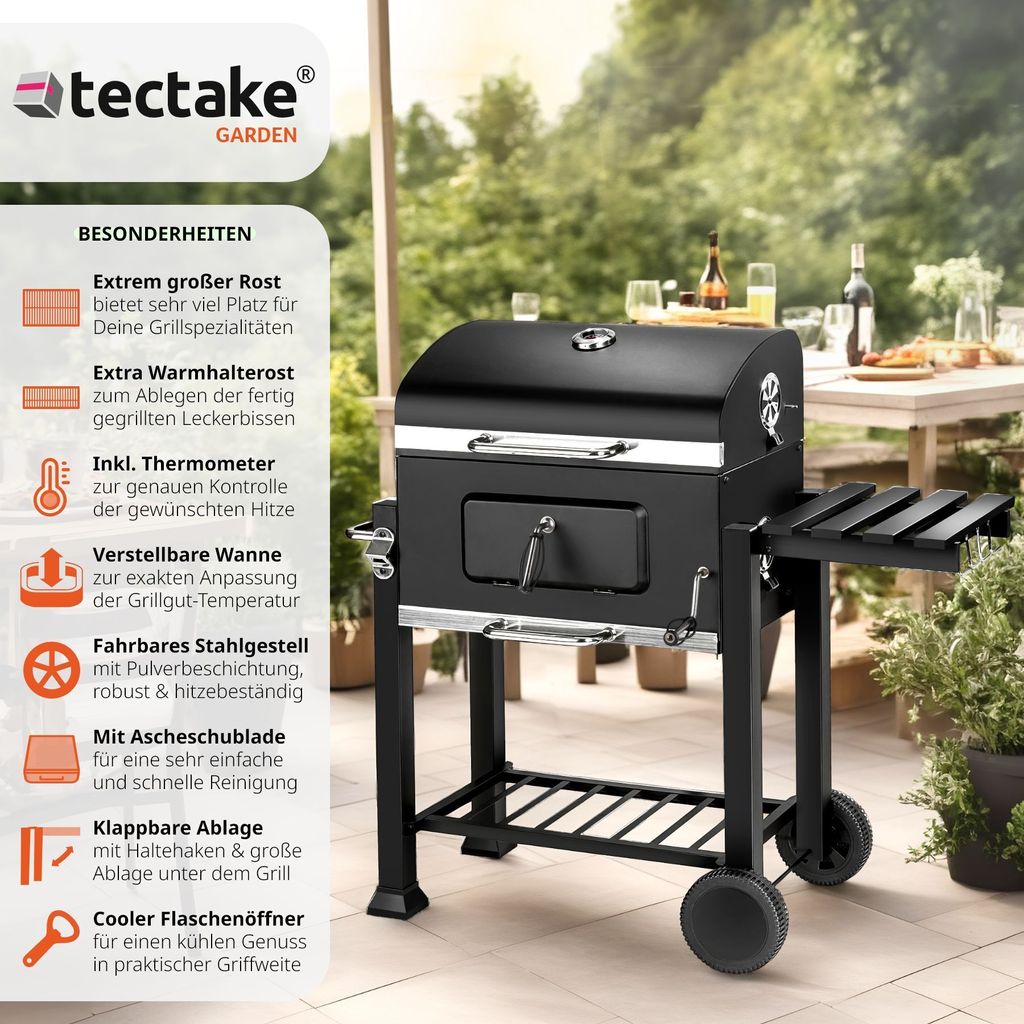 Holzkohlegrill Florian 115 x 65 x 107 cm Produktbild 2