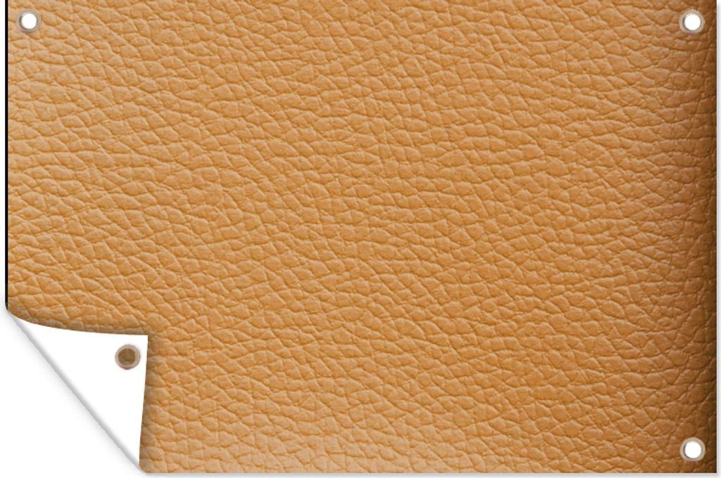 MuchoWow 90x60 cm Outdoor-Poster Gartendeko Sichtschutz Garten Poster für den Garten Leder - Strukturiert - Leder-Optik - Orange