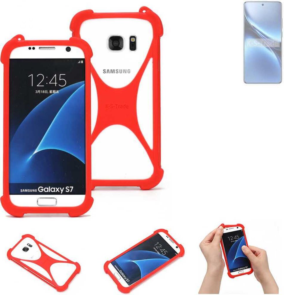 K-S-Trade Handy-Hülle kompatibel mit Vivo X200 Pro Schutz-Hülle Bumper Silikon Schutz Hülle Cover Case Silikoncase Silikonbumper TPU Softcase