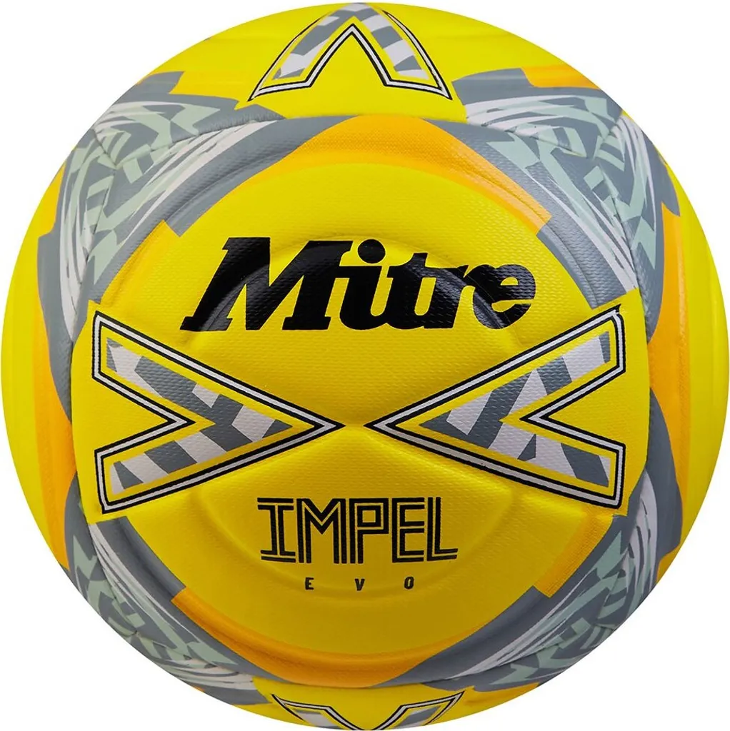 Ballon de football Mitre Impel Evo Jaune Taille 5 résistant pour club