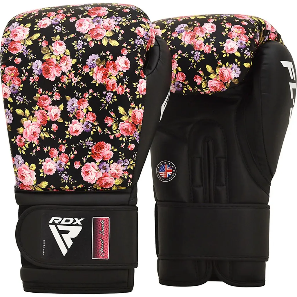 Gants de boxe RDX FL5 Floral avec Rembourrage Gel et Fermeture Velcro