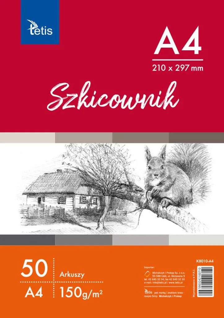 TETIS Sketchbook A4 Professionale: Carta 150g per Schizzi e Design