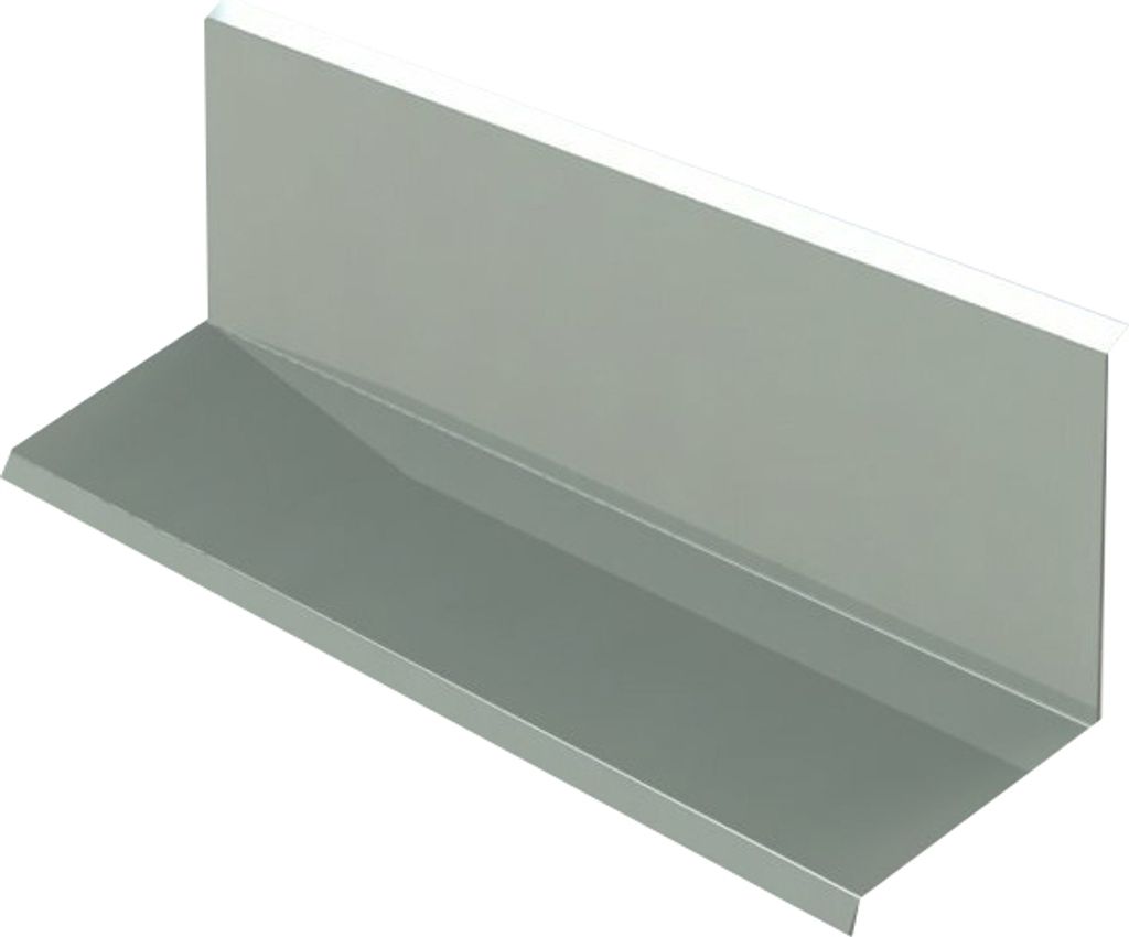 Obere Wandanschluss Br. 250 mm, 2 m, beidseitig CLR-farbig, Hellgrau RAL 7005