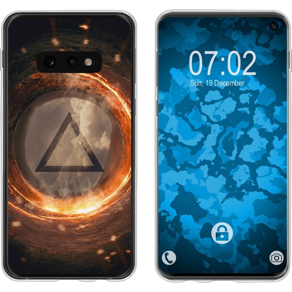 PhoneNatic Case kompatibel mit Samsung Galaxy S10e Silikon-Hülle Element Feuer M3